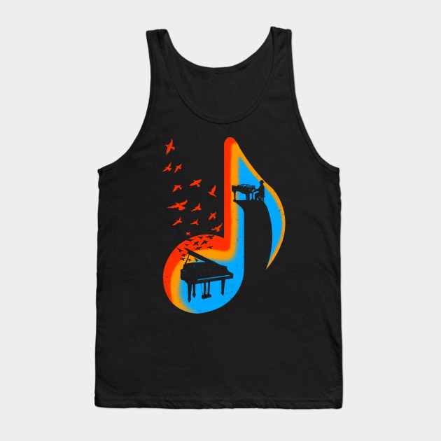 Music Piano Player Tank Top by barmalisiRTB